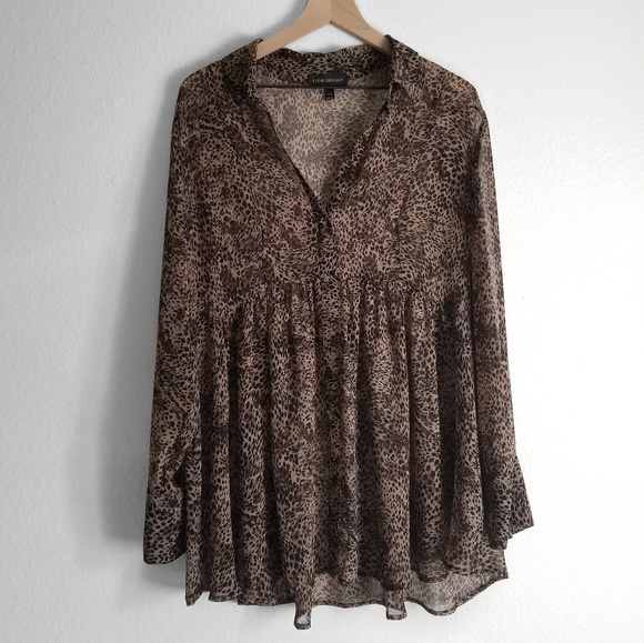 Lane Bryant Tops - NWOT Lane Bryant Animal Print Blouse 14/16